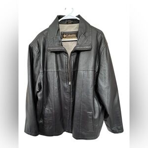 Columbia Men's Black Leather Jacket